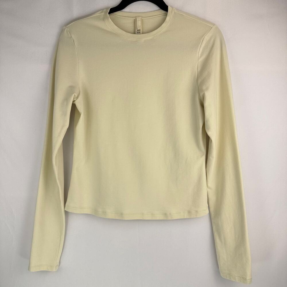 Skims Cotton Jersey Long Sleeve T-Shirt Size L